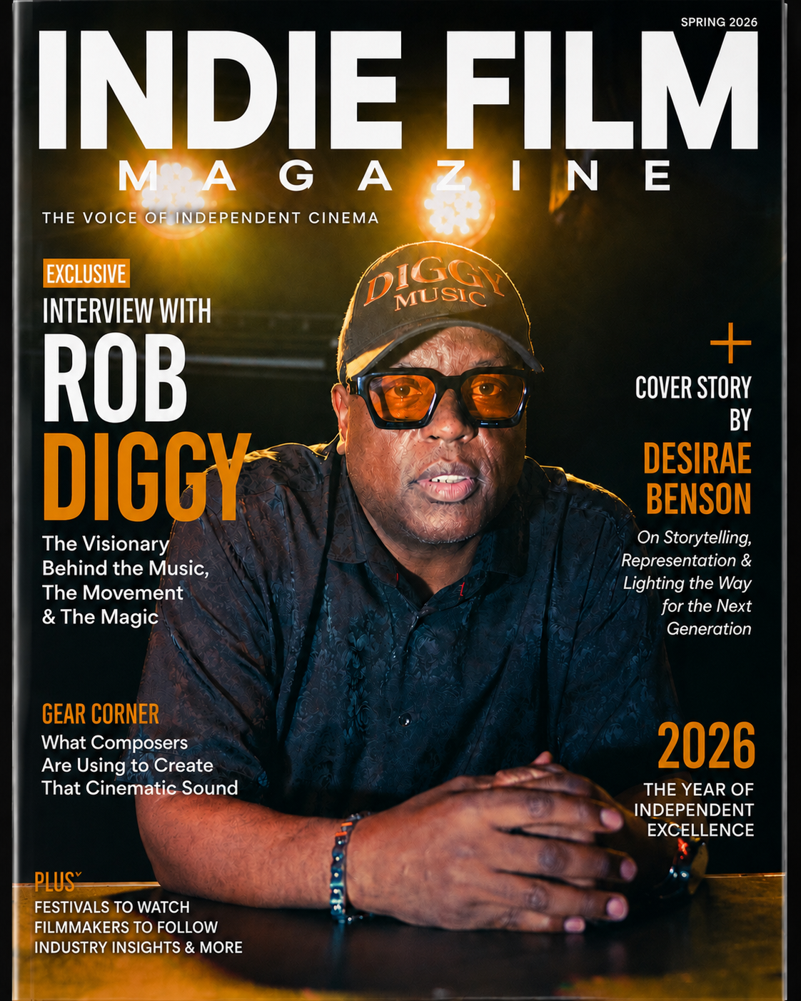 Indie Film Magazine cover featuring Rob Diggy Morrison