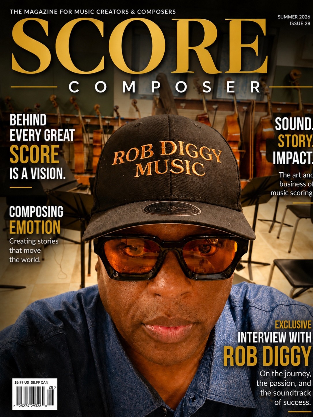 Score Composer magazine cover featuring Rob Diggy Morrison