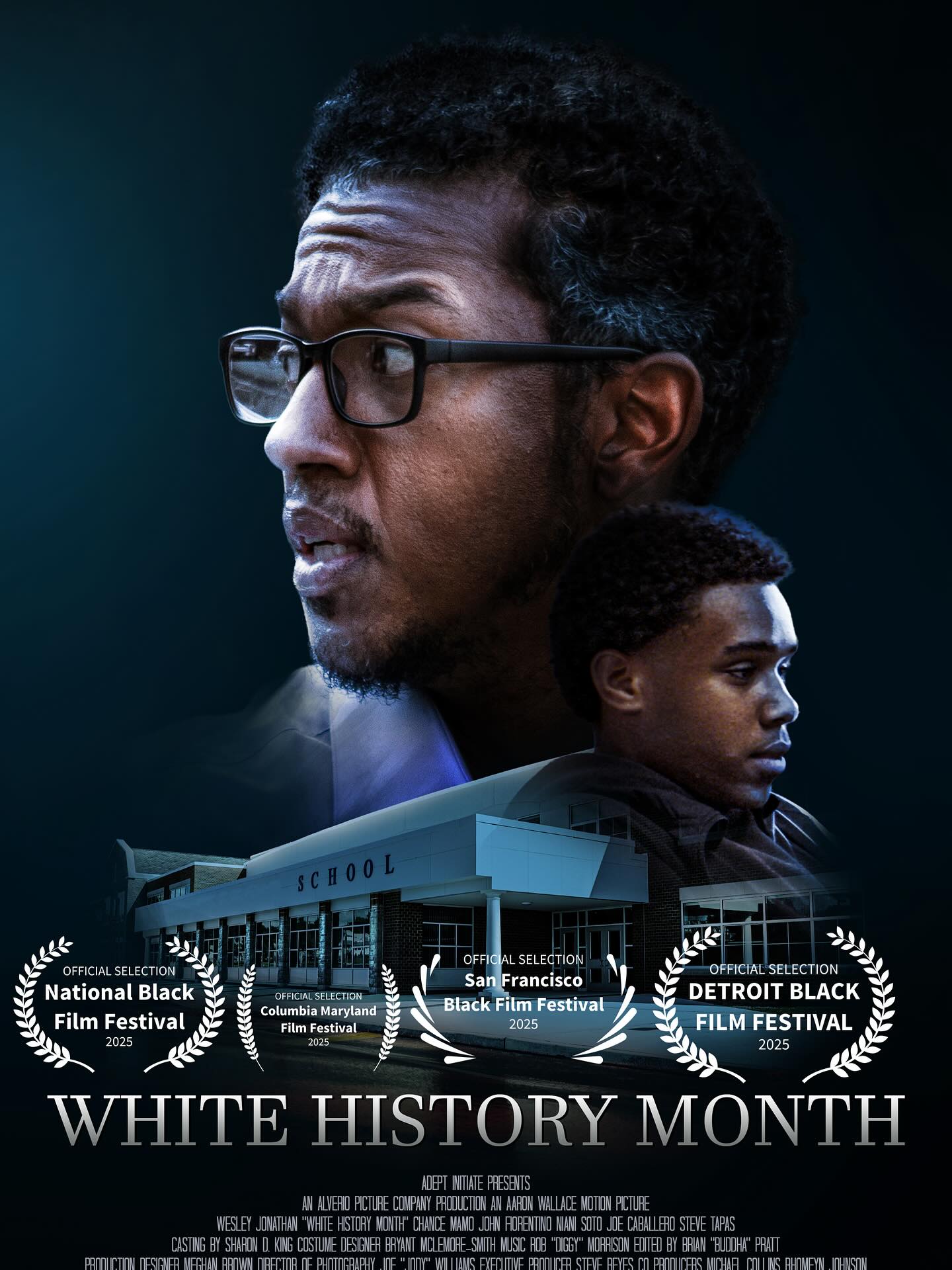 White History Month film poster, official selection at four 2025 Black film festivals